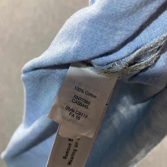 Madewell Top Women's Medium Blue Classic Button Up 100% Cotton Casual - Picture 8 of 8